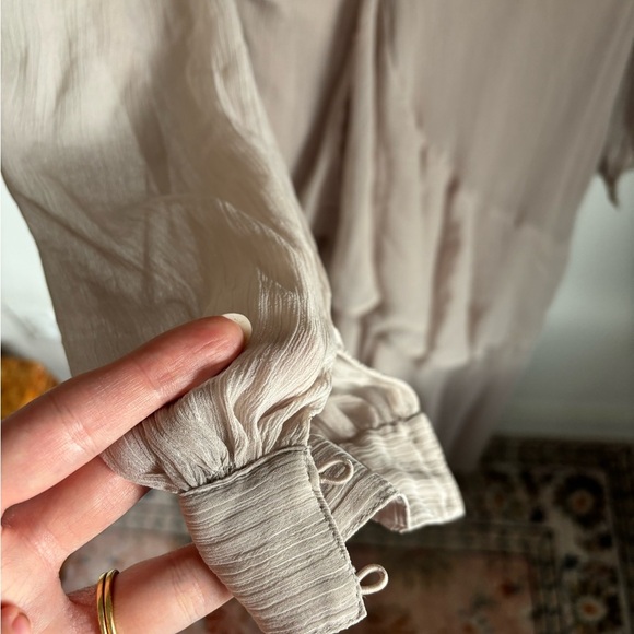 Bohemian Occasion Dress from ASOS in Taupe with Long Sleeves in size 6 - Picture 9 of 13